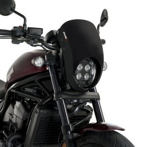 Semi Fairing compatible with Honda Rebel 1100 CMX 21-24 Puig Anarchy 21090J half fairing with windscreen matt black