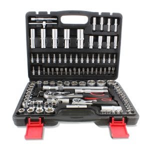 Socket set compatible with KTM 400 / 300 / 150 EXC 108-piece Tourtecs ratchet set