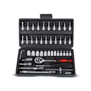 Socket set / ratchet set Motorcycle 46-piece Tourtecs