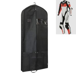 Motorcycle leather suit garment bag 65 x 66.93 inch Tourtecs LK14 protective cover breathable black