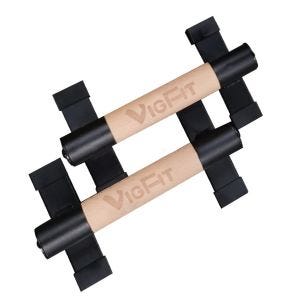 Parallettes Paire de Poignées de Pompe Cranit LG12 Barre de Support de Pompe en Bois 15.75 inch