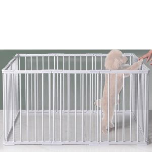 Puppy run metal Divit animal playpen outdoor enclosure 95 x 48 x 26.77 inch PL17 white