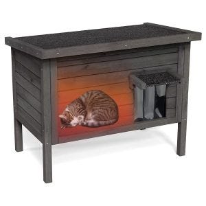 Winter Outdoor Katzenhaus Divit KH74 Haustier Holzhütte wetterfest DPLI1