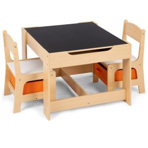3-piece children's seating group made of wood KG1 Divit children's table group with 2 chairs