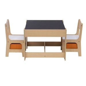 3-piece children's seating group made of wood KG1 Divit children's table group with 2 chairs DPL2