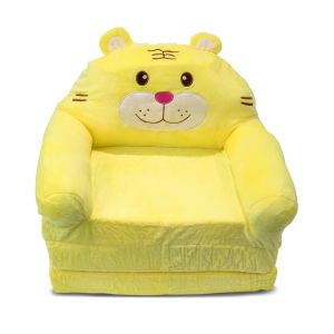 Children's armchair foldable Divit children's sofa sofa bed with plush padding PL48 tiger design