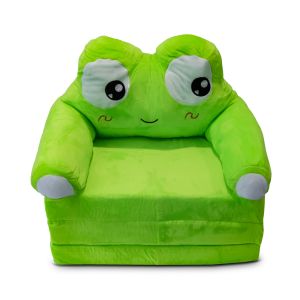 Children's armchair foldable Divit children's sofa sofa bed with plush padding PL48 frog