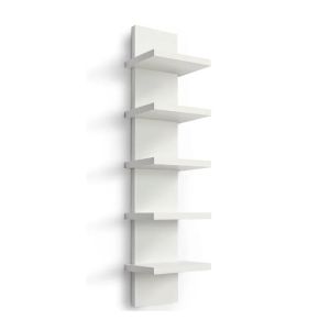 Wall shelf wood Divit floating shelf 5 shelves MW27 white