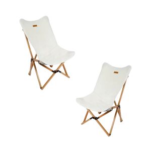 2x Campingstuhl CS2 Klappstuhl faltbar Outdoorstuhl modern weiß
