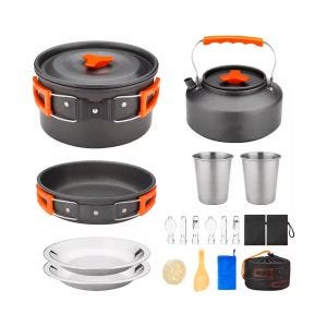 Campinggeschirr Vanit CG5 Camping Kochgeschirr Set 19cm x 19cm x 13cm