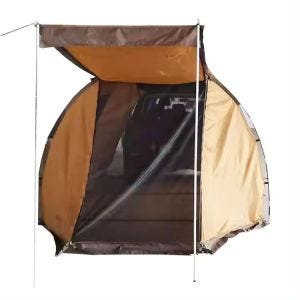 Rear tent car 5-6 people Vanit GI69 tunnel tent family tent waterproof 520 x 300 x 78.74 inch brown DPL3