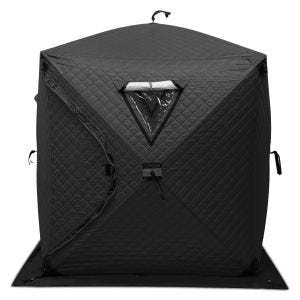 Campingzelt Saunazelt 1-2 Personen wasserdicht 180 x 180 x 210 cm GI92 schwarz DPLI3