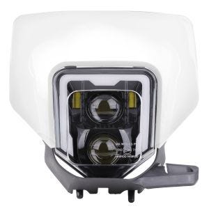 LED Headlight + mask compatible with Husqvarna SM 125 S / 610 S XDURE GP1 DRL ECE white