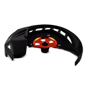 Bremsscheibenschutz für KTM 500 / 450 EXC-F 17-21 Bremsscheibenabdeckung vorne XDure schwarz-orange_1
