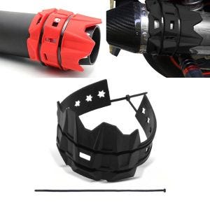 Exhaust heat shield compatible with KTM 200 EXC / 300 EXC XDure silicone black