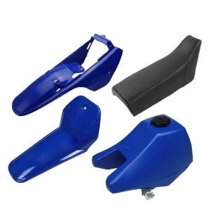 Bodywork Kit compatible with Yamaha PW80 Fuel Tank Seat Fender Plastic Fairing Set Xdure BK24 blue