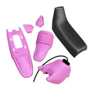 Bodywork Kit compatible with Yamaha PW50 Fuel Tank Seat Fender Plastic Fairing Set Xdure BK23 pink