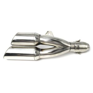 Exhaust muffler Twin compatible with Kawasaki Z 750 / R / S Silencer Stainless Steel