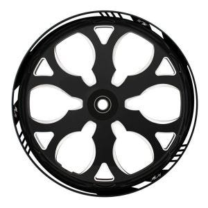 Wheel Stripes Racing Style compatible with BMW R 1250 R / RS / RT 17 Inch wheels rim edge sticker white Zaddox